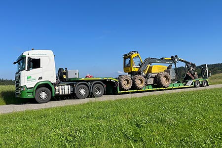 Forstmaschinen-Spezialtransporter